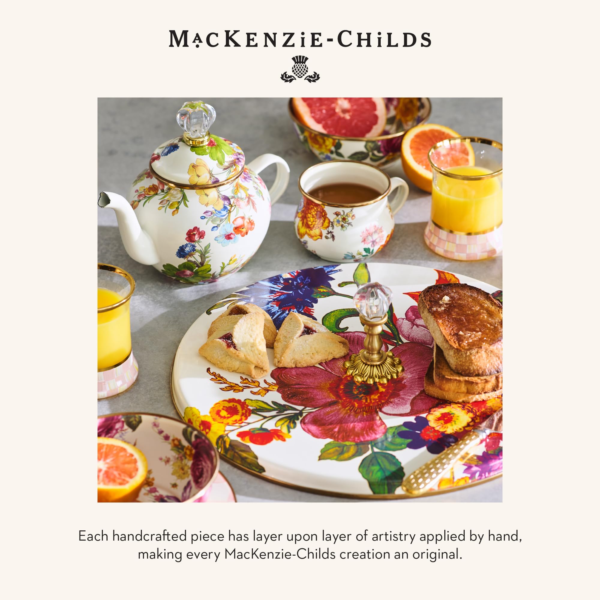 Amazon.com: MACKENZIE-CHILDS Enamel Compote, Cute Enamel Pedestal